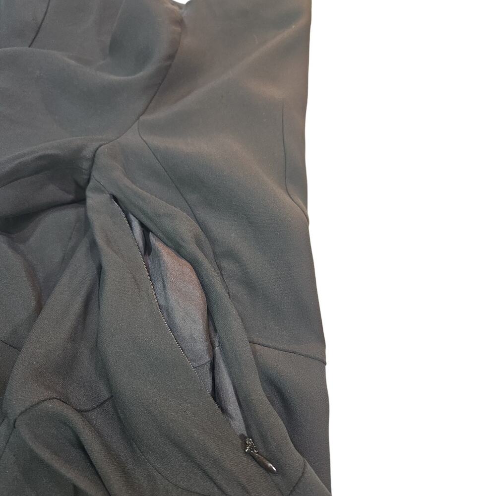 Shipley & Halmos | Black, 100% Silk, Cowl Neck Dress | Size 6 - Picture 6 of 9